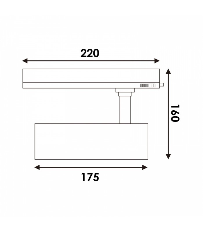 Foco Carril Trifásico LEPSIE 32W 3520LM 36º Blanco