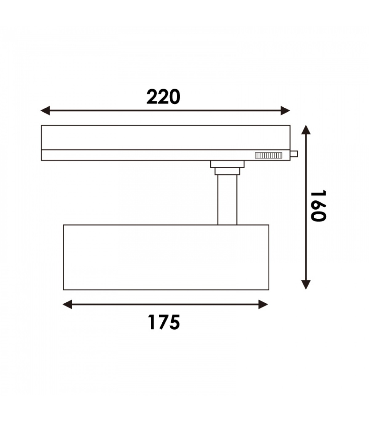 Foco Carril Trifásico LEPSIE 32W 3520LM 36º Blanco