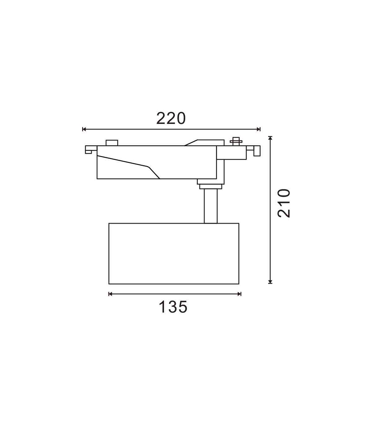 Foco Carril Monofásico PROLUX 40W 4400Lm 60º Blanco
