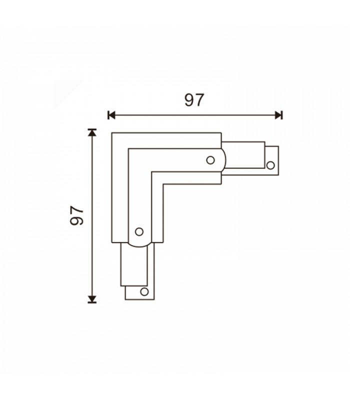 Conector Tipo L Para Carril Trifásico