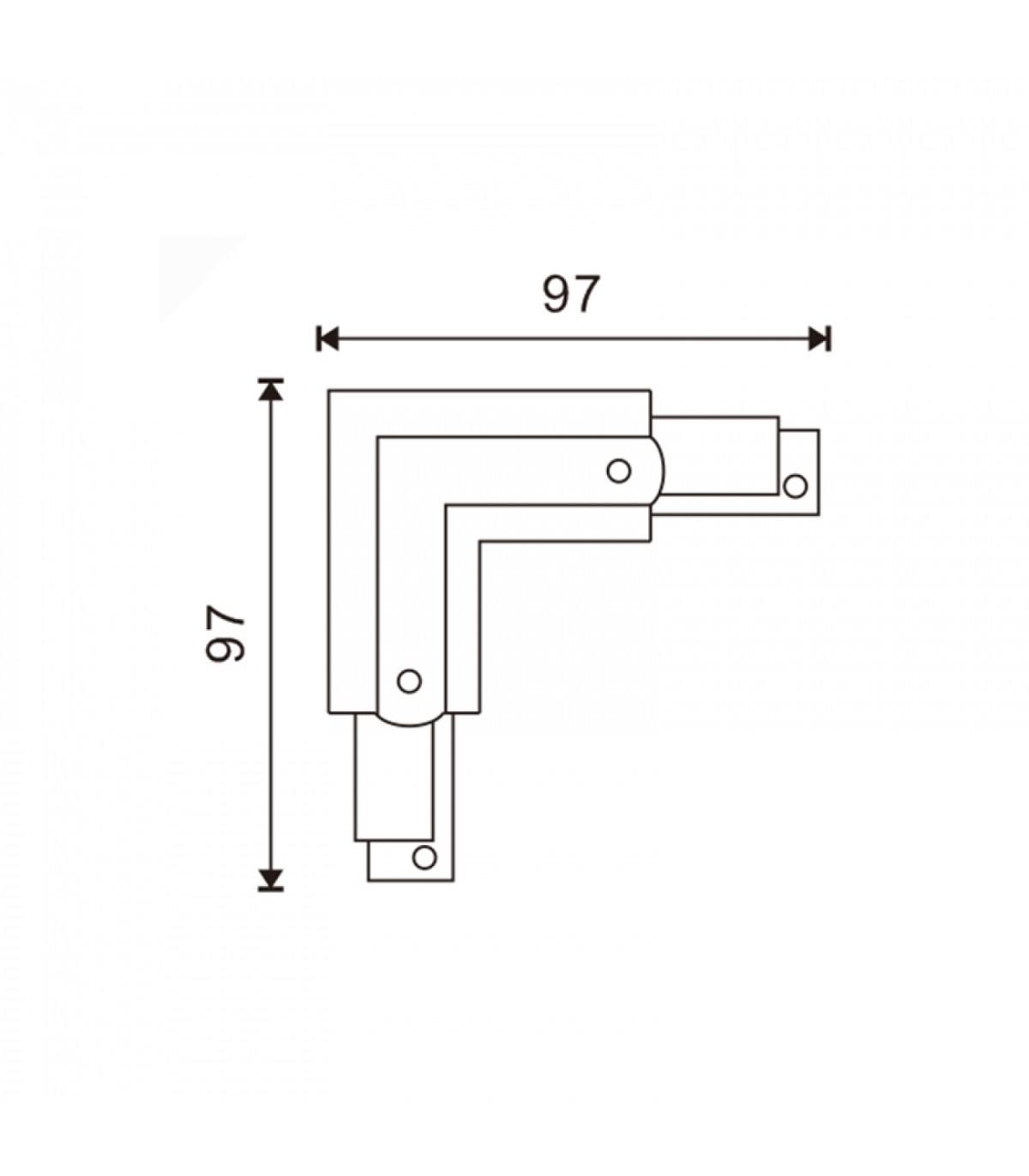 Conector Tipo L Para Carril Trifásico