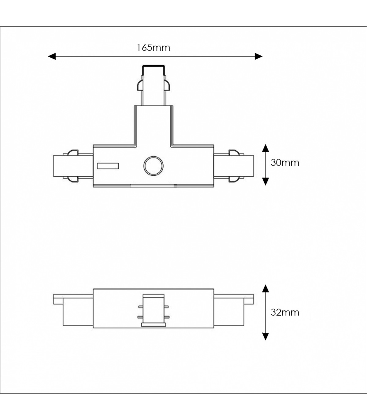 Conector Tipo T Para Carril Trifásico