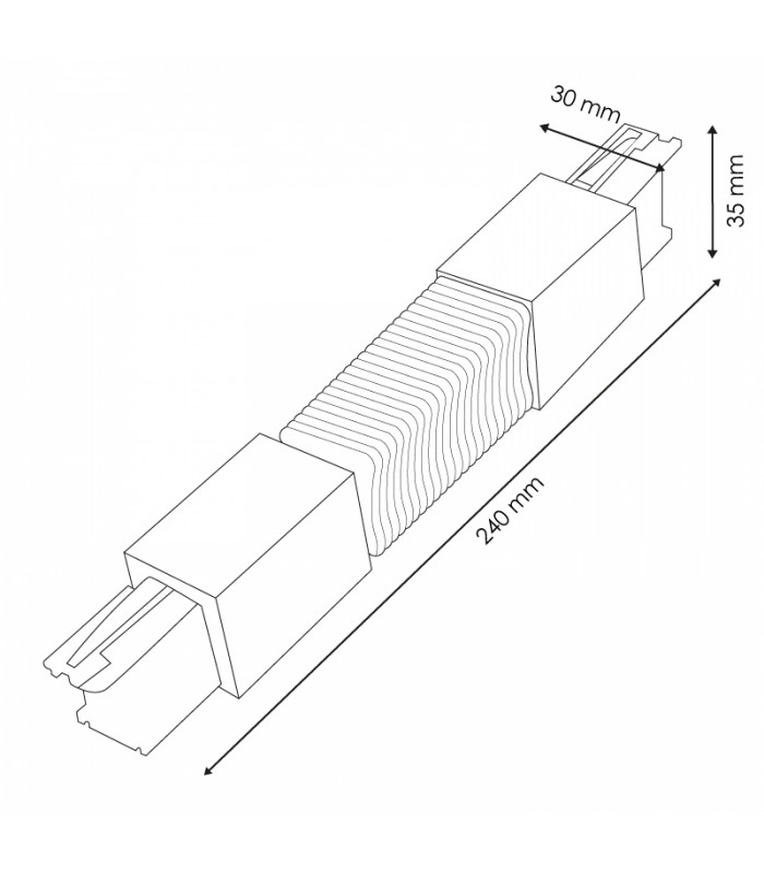 Conector Flexible Para Carril Trifásico