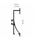 Perfil Aluminio Swinsuit Empotrar -2 Metros-