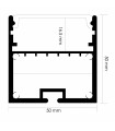 Perfil de Aluminio VICTSING Superficie/Colgante -2 Metros-