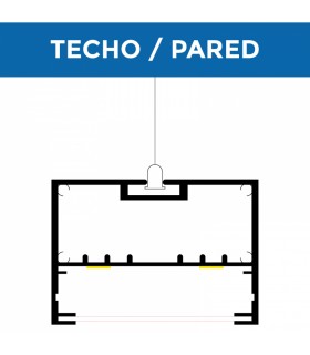Perfil de Aluminio VICTSING Superficie/Colgante -2 Metros-