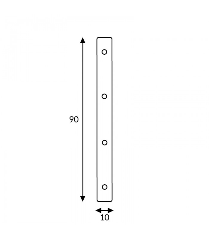 Conector Plano En Línea para Perfil Aluminio