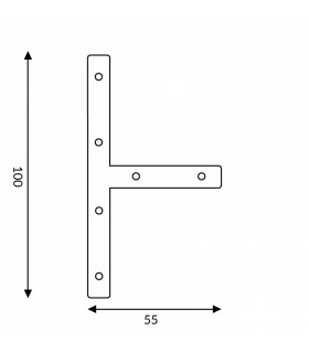 Conector Plano En T para Perfil Aluminio