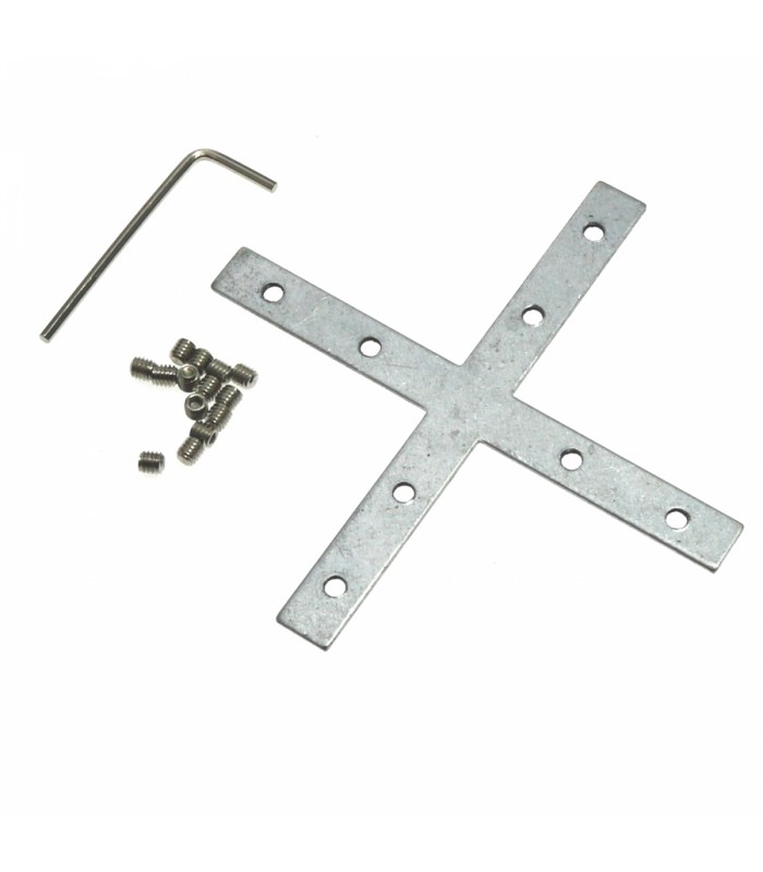 Conector Plano En X para Perfil Aluminio