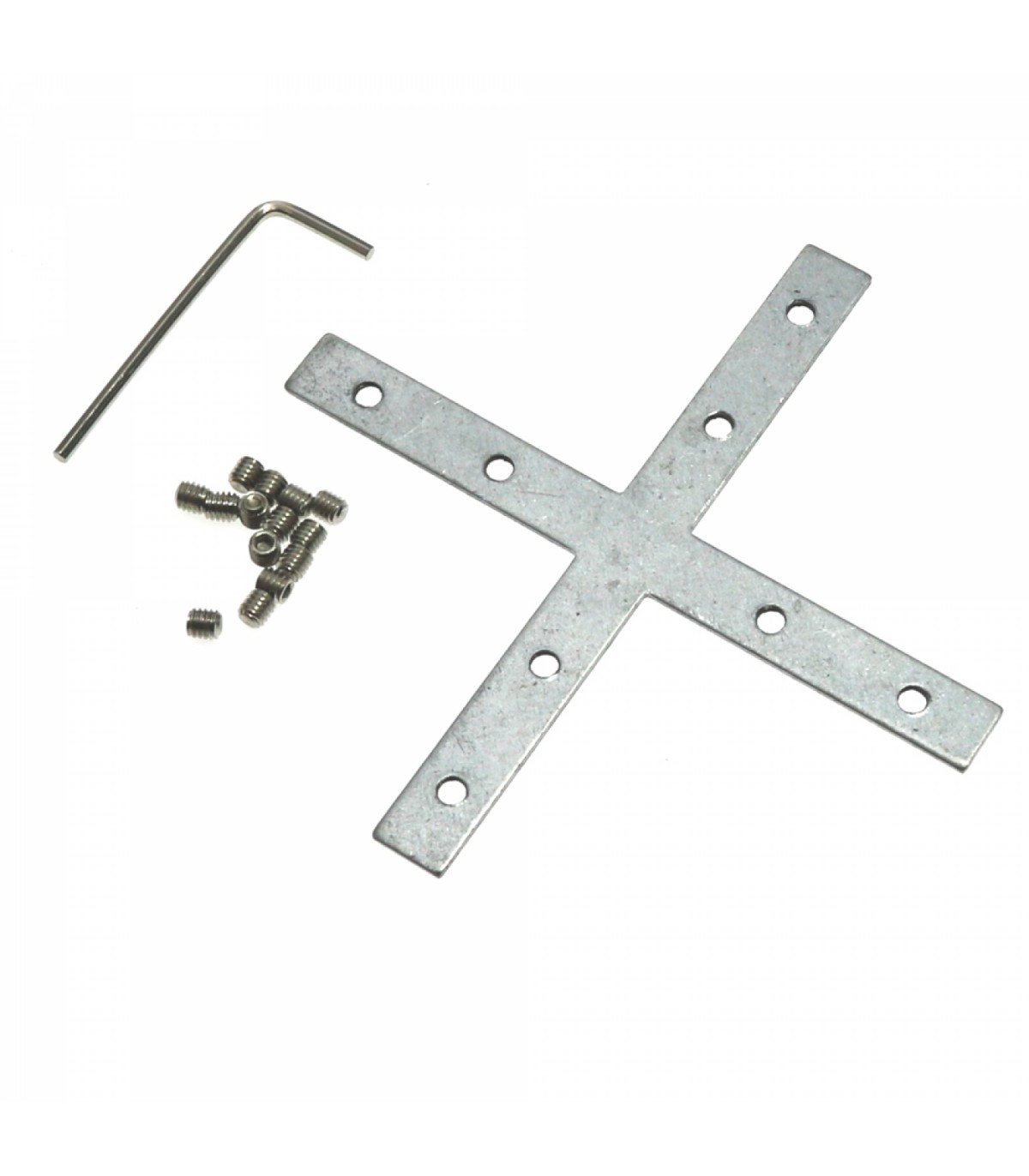 Conector Plano En X para Perfil Aluminio