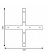 Conector Plano En X para Perfil Aluminio