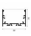Perfil de Aluminio NING Superficie/Colgante -2 Metros-