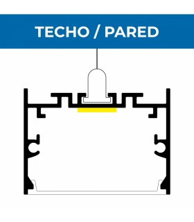 Perfil de Aluminio NING Superficie/Colgante -2 Metros-