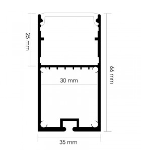 Perfil de Aluminio FINT Superficie/Colgante -2 Metros-