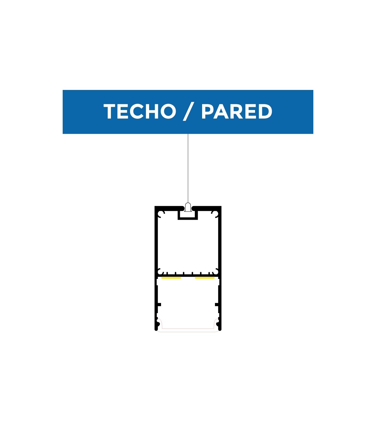 Perfil de Aluminio FINT Superficie/Colgante -2 Metros-