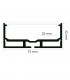 Perfil de Aluminio SANTMIG Superficie/Colgante -2 Metros-