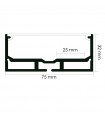Perfil de Aluminio SANTMIG Superficie/Colgante -2 Metros-
