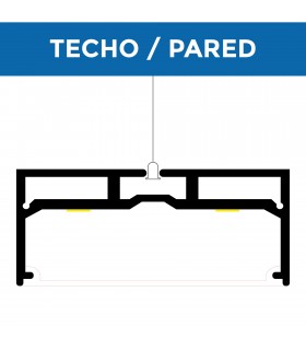 Perfil de Aluminio SANTMIG Superficie/Colgante -2 Metros-