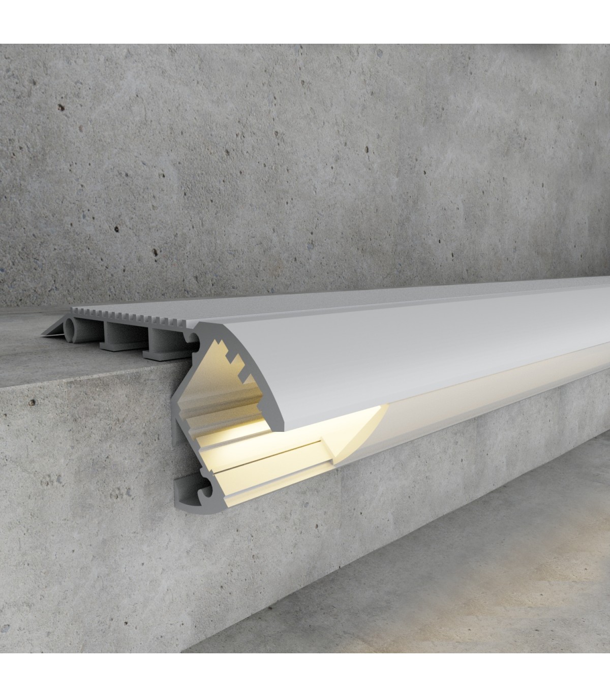 Perfil de Aluminio Especial ESCALERAS Superficie -2 Metros-