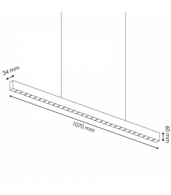 Lámpara Colgante Lineal Led VIENA 40W 4800Lm (UGR17)