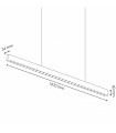 Lámpara Colgante Lineal Led VIENA 40W 4800Lm (UGR17)