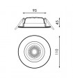 Downlight LED 15W 1.500LM 36º IP20 Blanco CobMon
