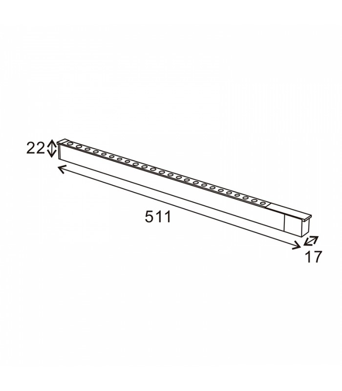 Foco Led HALLWAY Serie 16Mm 24W 2400Lm 36º Blanco 48V