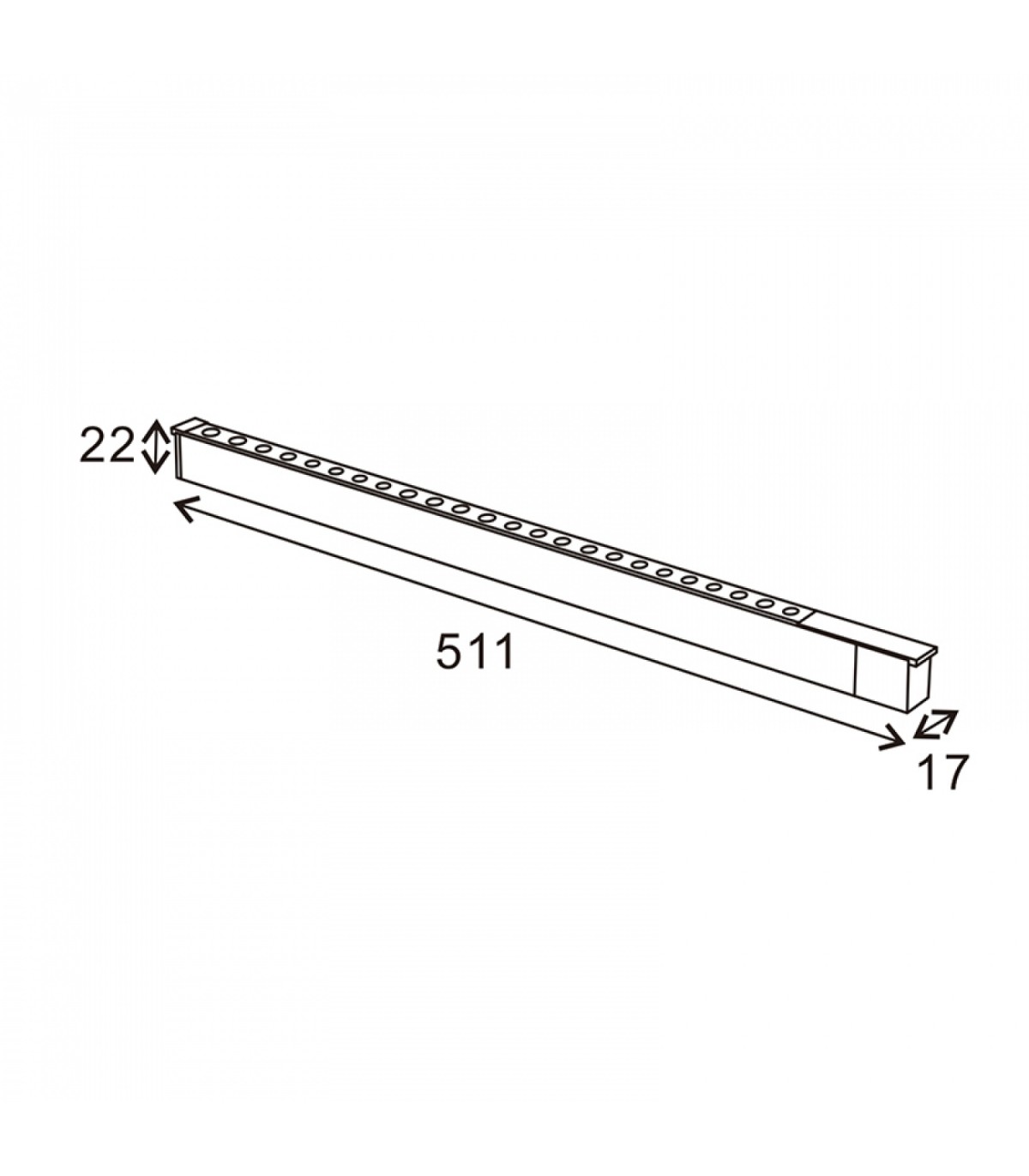 Foco Led HALLWAY Serie 16Mm 24W 2400Lm 36º Blanco 48V