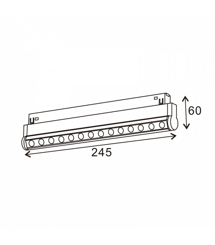 Foco Led LINEAIRE Serie 16Mm 12W 1200Lm 36º Negro 48V