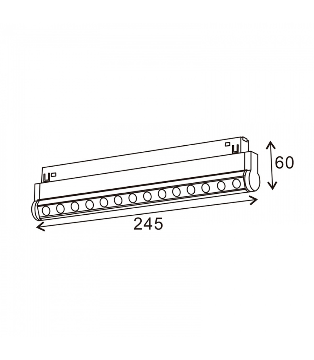 Foco Led LINEAIRE Serie 16Mm 12W 1200Lm 36º Negro 48V