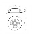 Downlight LED 20W 2.000LM 36º IP20 Blanco CobMon 