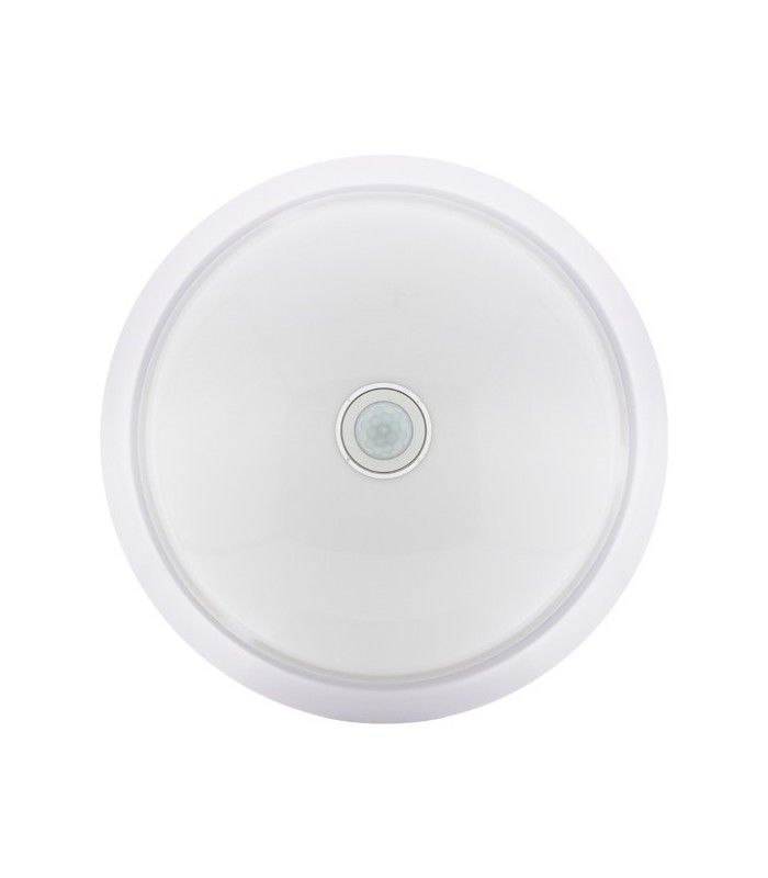 Plafón de superficie 2xE27 IP20 con sensor de movimiento.