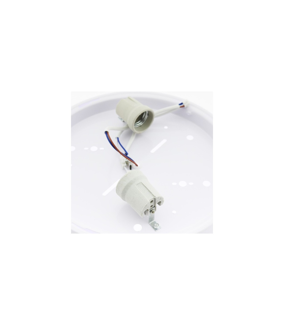 Plafón de superficie 2xE27 IP20 con sensor de movimiento.