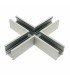 Unión En X Horizontal Para Carril Magnético Serie 16Mm