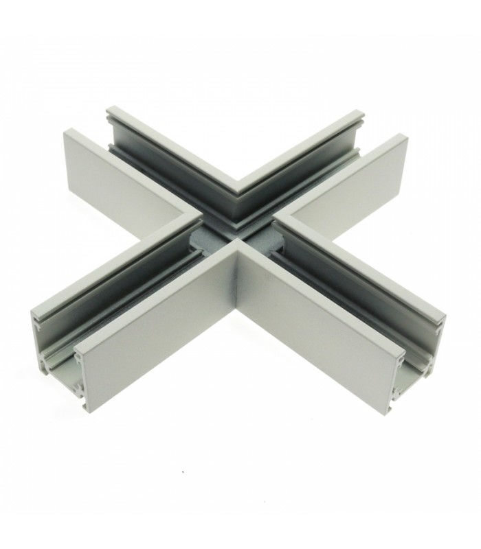 Unión En X Horizontal Para Carril Magnético Serie 16Mm