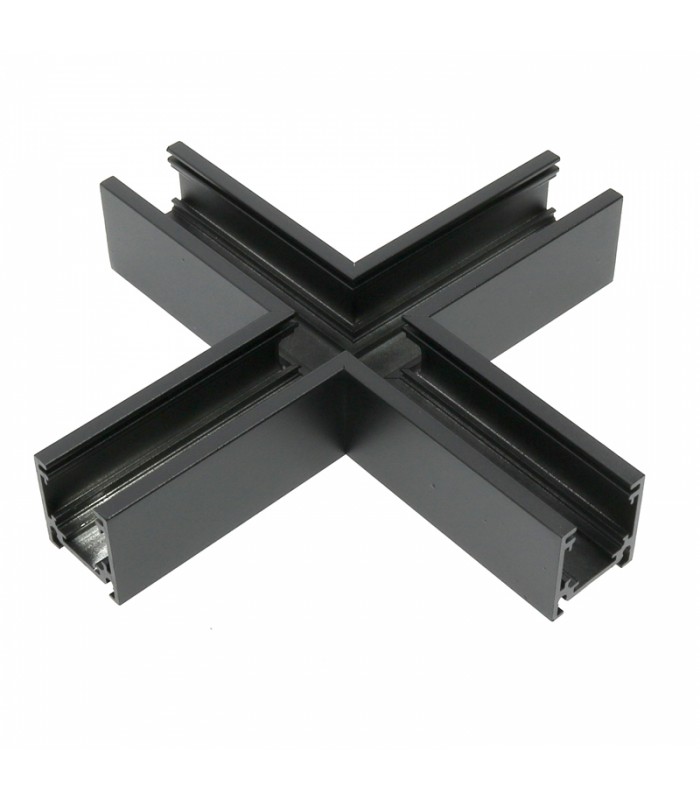 Unión En X Horizontal Para Carril Magnético Serie 16Mm