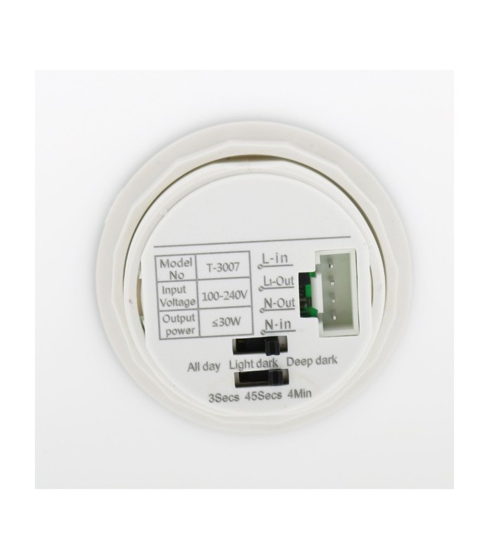 Plafón de superficie 2xE27 IP20 con sensor de movimiento.