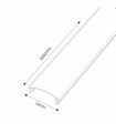 Difusor Negro Para Perfil HIGH-UHIGH -2 Metros-
