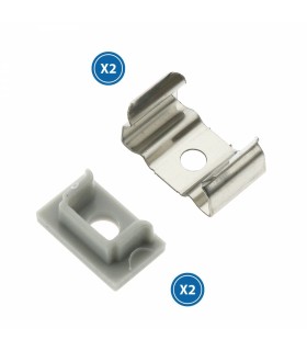 Pack 2 Tapones y 2 Grapas Para Perfil Lm3701