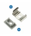 Pack 2 Tapones y 2 Grapas Para Perfil Lm3701