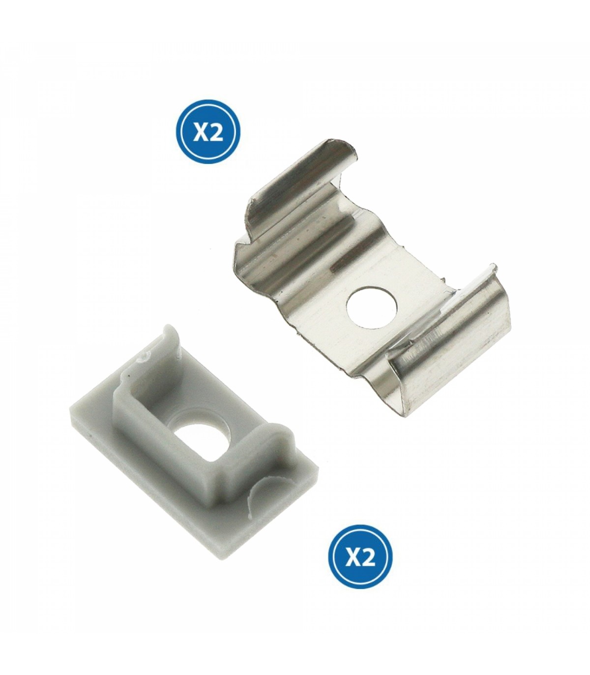 Pack 2 Tapones y 2 Grapas Para Perfil Lm3701