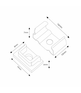 Pack 2 Tapones y 2 Grapas Para Perfil Lm3701