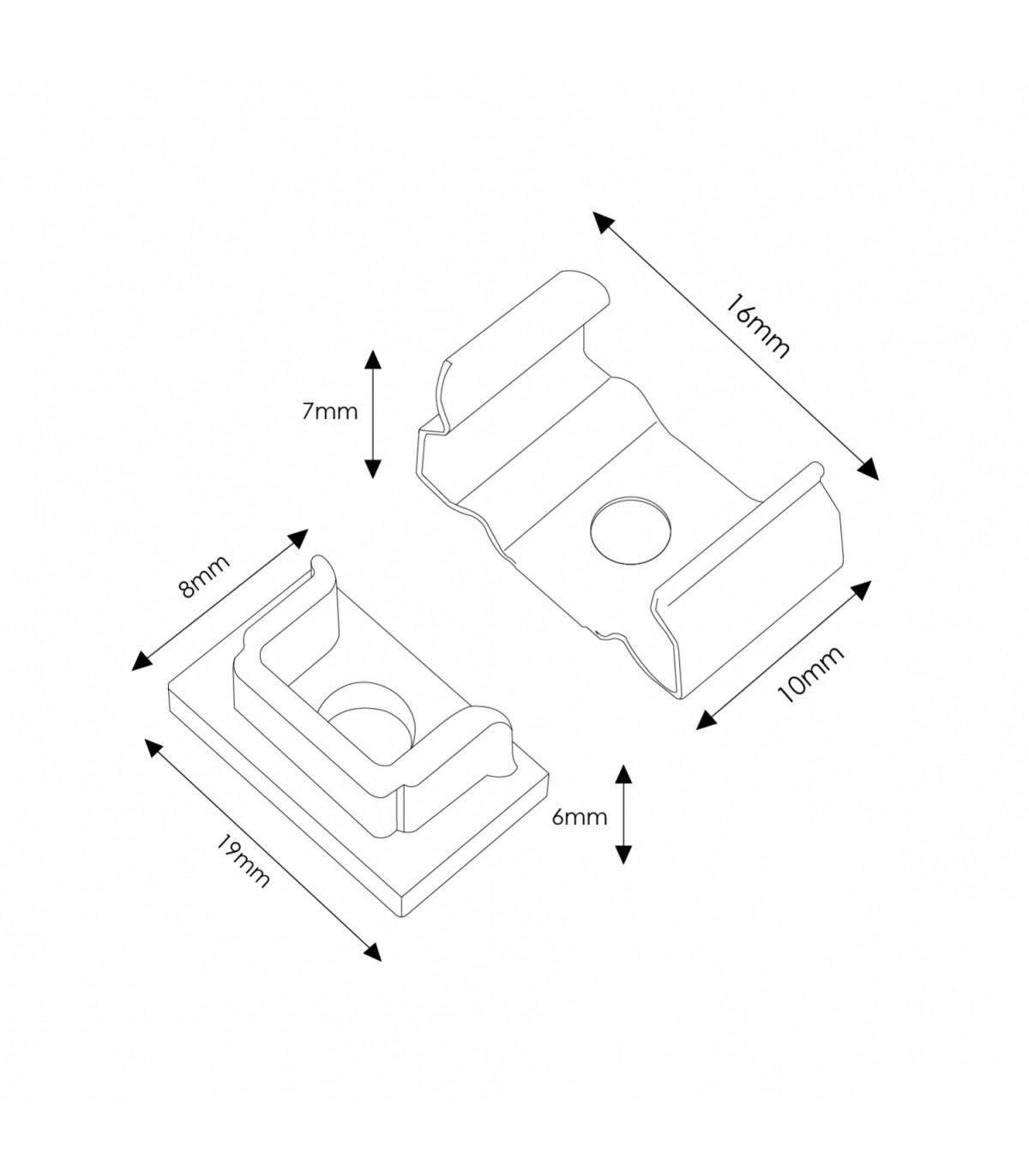 Pack 2 Tapones y 2 Grapas Para Perfil Lm3701