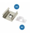 Pack 2 Tapones y 2 Grapas Para Perfil Lm3702