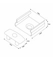 Pack 2 Tapones y 2 Grapas Para Perfil Lm3702