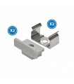 Pack 2 Tapones y 2 Grapas Para Perfil Lm3703