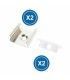 Pack 2 Tapones y 2 Grapas Para Perfil Lm3704