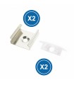 Pack 2 Tapones y 2 Grapas Para Perfil Lm3704