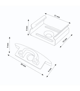 Pack 2 Tapones y 2 Grapas Para Perfil Lm3704