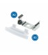Pack 2 Tapones y 2 Grapas Para Perfil Lm3705